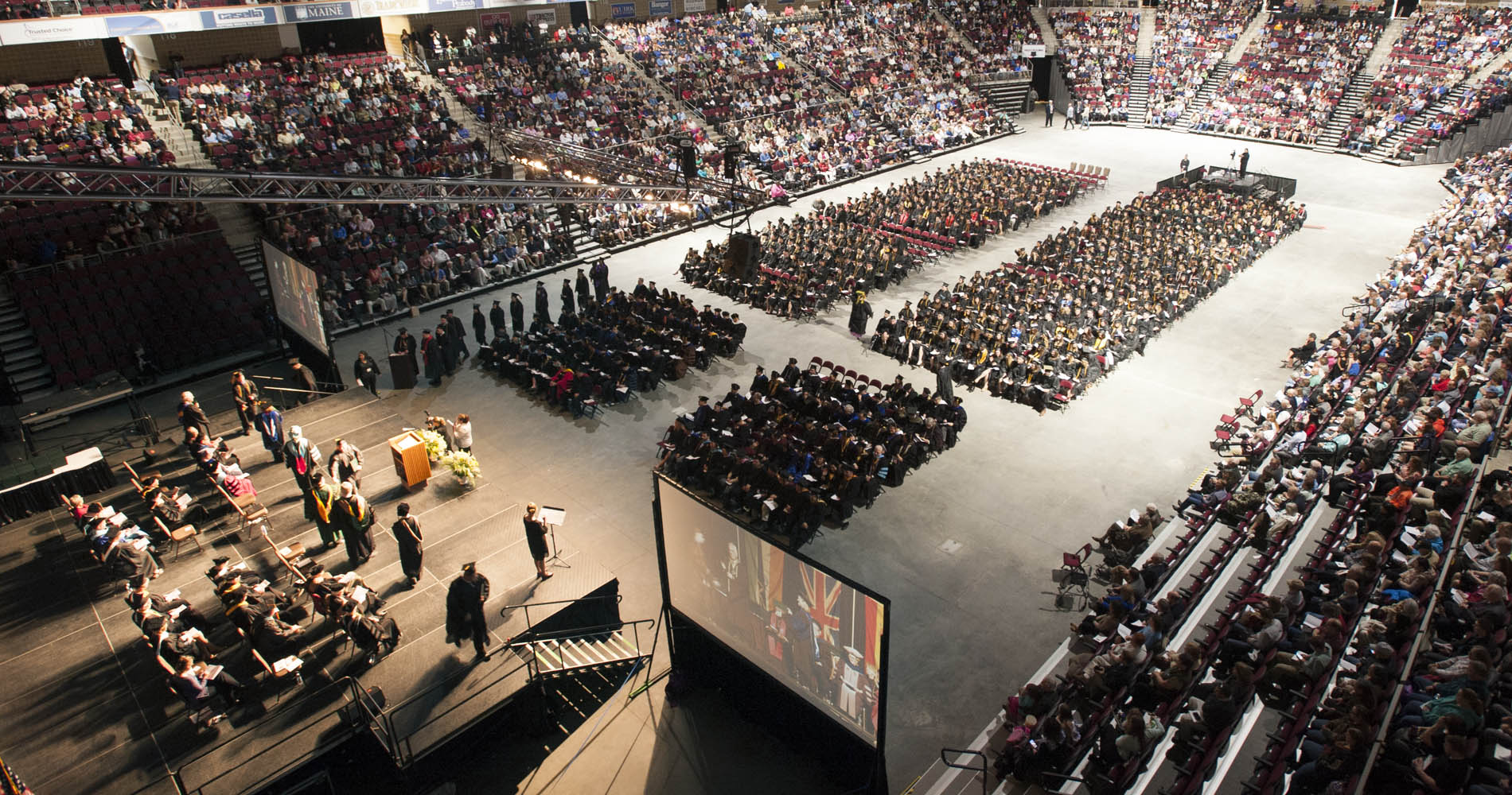 Commencement ceremonies at the Cross Insurance Center