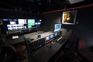 The Production Control suite of the mobile production trailer