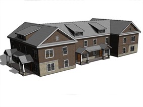 Townhouse rendering - color
