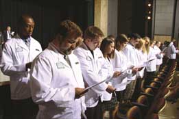 Husson Pharmacy students take the pledge the oath