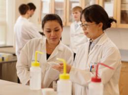 Pharmacy faculty and students