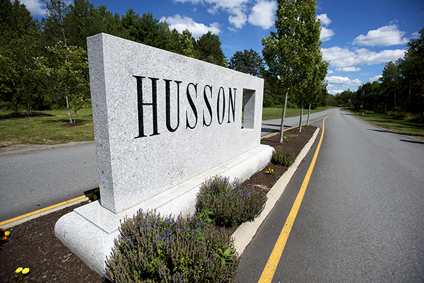 The entrance to Husson University