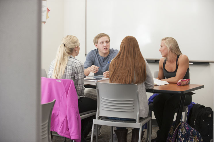A student working on classwork