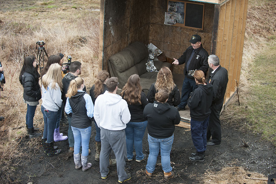 College of Business students in the Criminal Justice program participate in a controlled burn and investigation with local authorities.