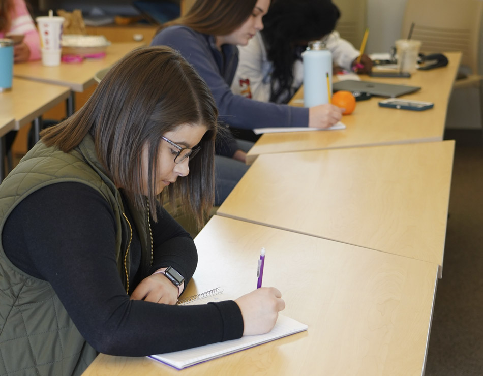 students working in the classroom