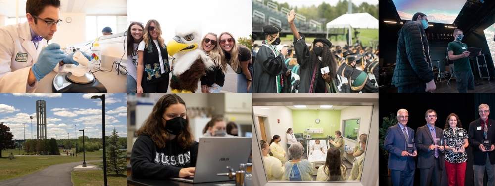 collage of campus photos