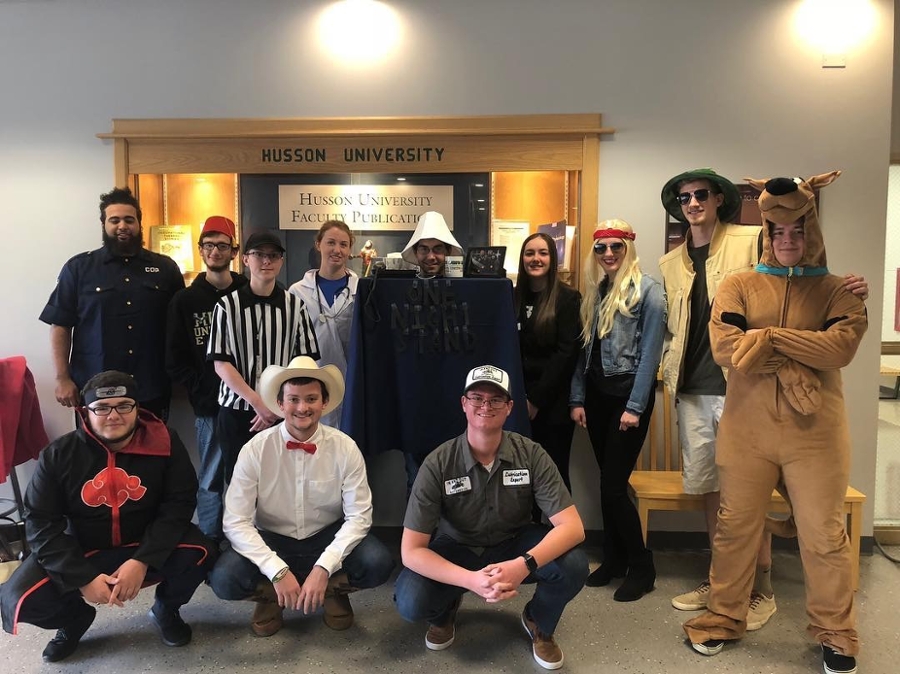Students dressed up for a Halloween Party in the Intermediate Accounting Class, 2018