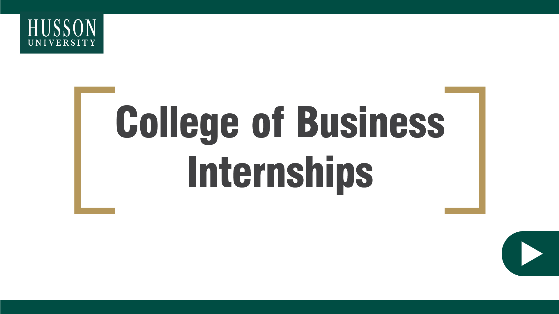 Internships in the College of Business