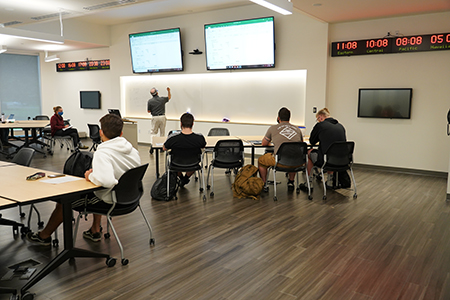 Class taking place in the Ronan Center.
