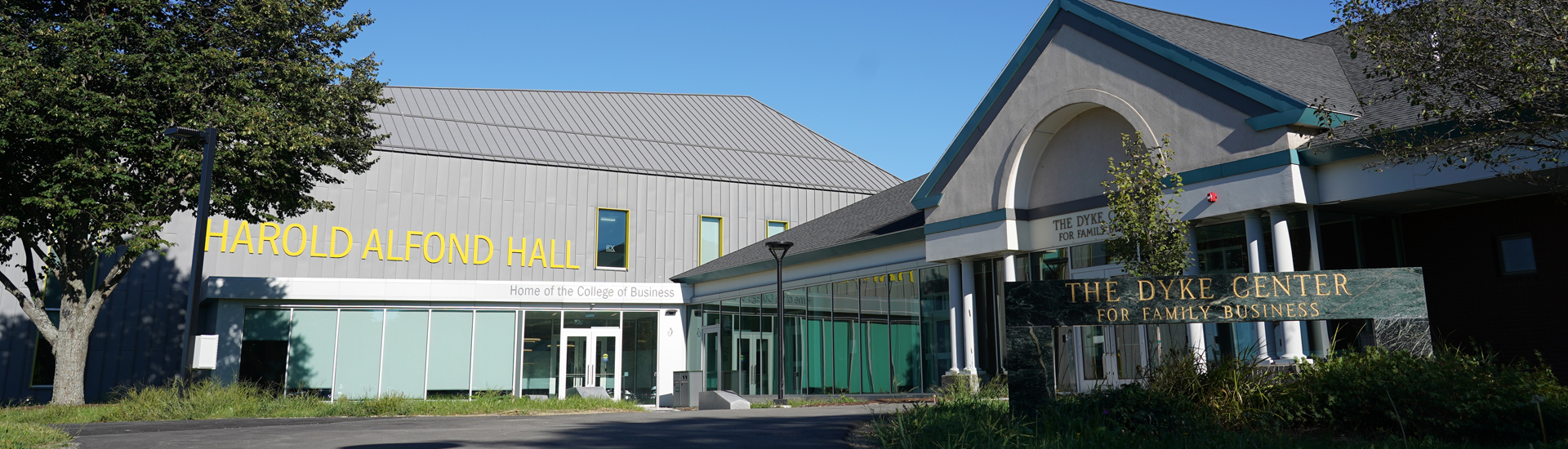 Exterior of the Dyke Center for Family Business