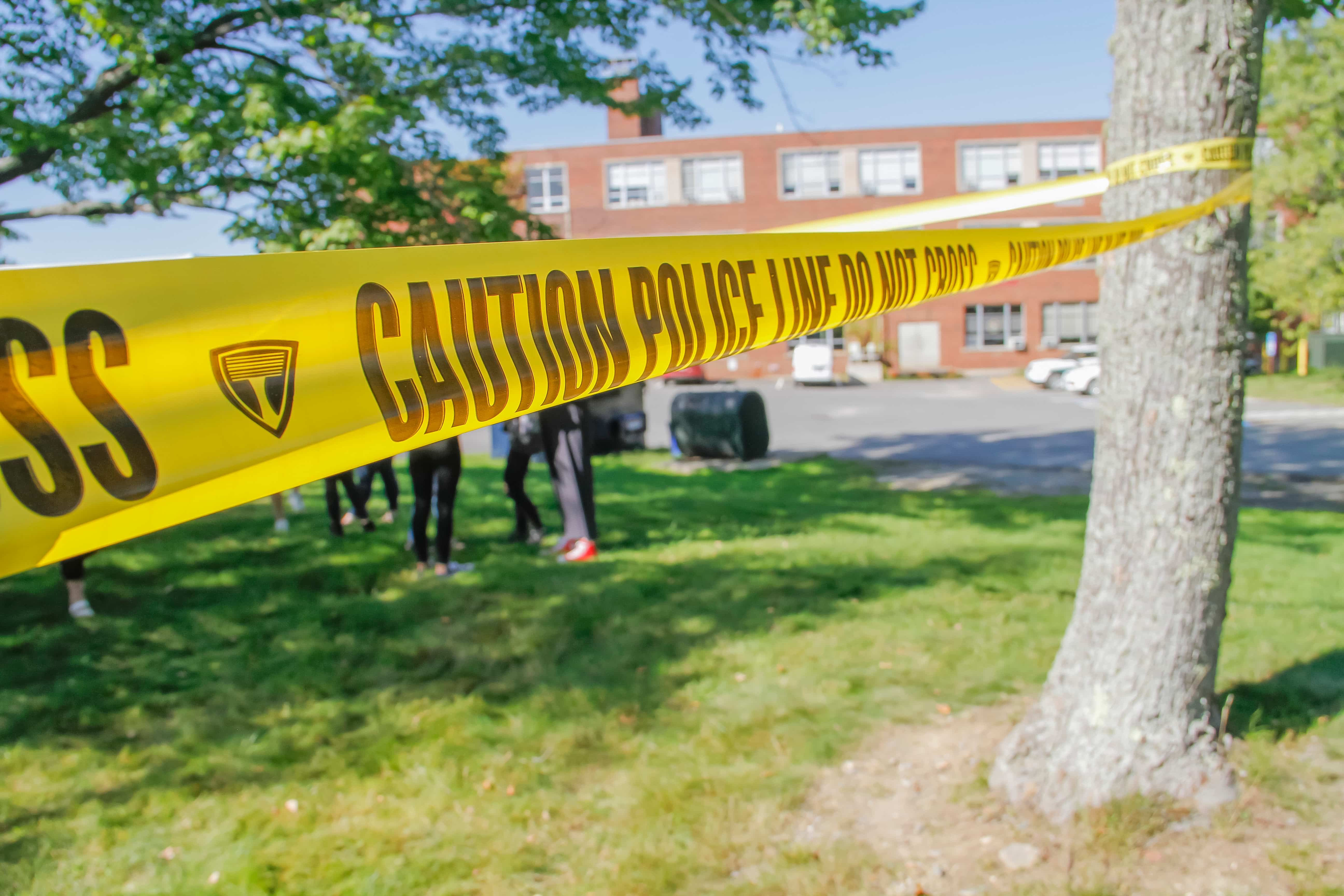 Close-up image of crime scene tape.