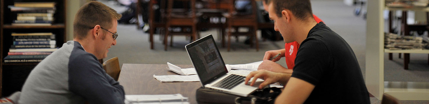 Student working on computer