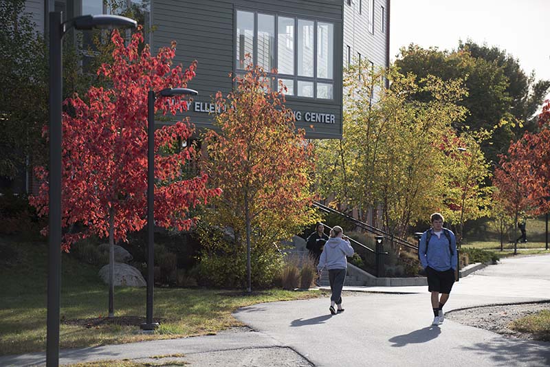 Students walking outside of the Darling Learning Center