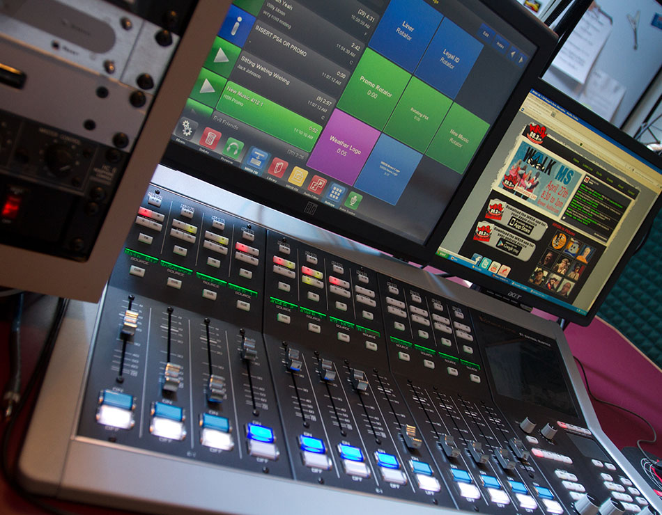 The Radio Broadcasting control board in the studio of WHSN