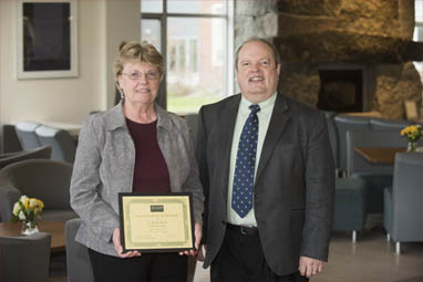 Carlena Bean with President Clark