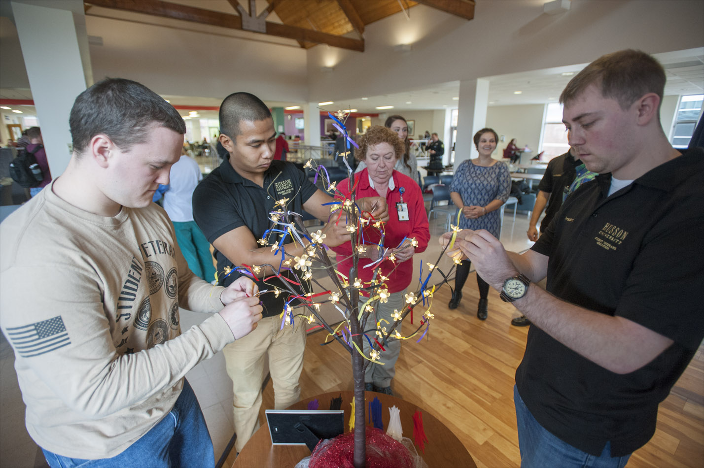 Student Veterans attend the Veterans week activities on campus of Husson University