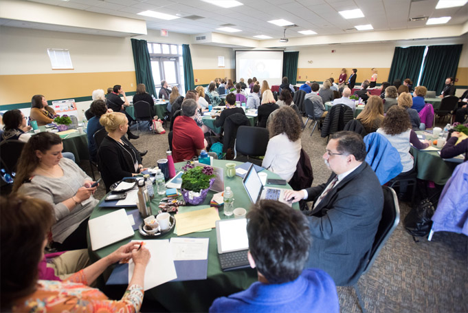 Teachers participate in the Maine Teach to Lead program at Husson University
