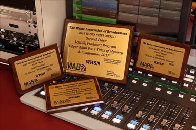 image of the awards won at teh maine association of broadcasters news and creative awards