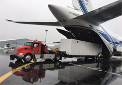 SnapSpace container being loaded onto an airplane