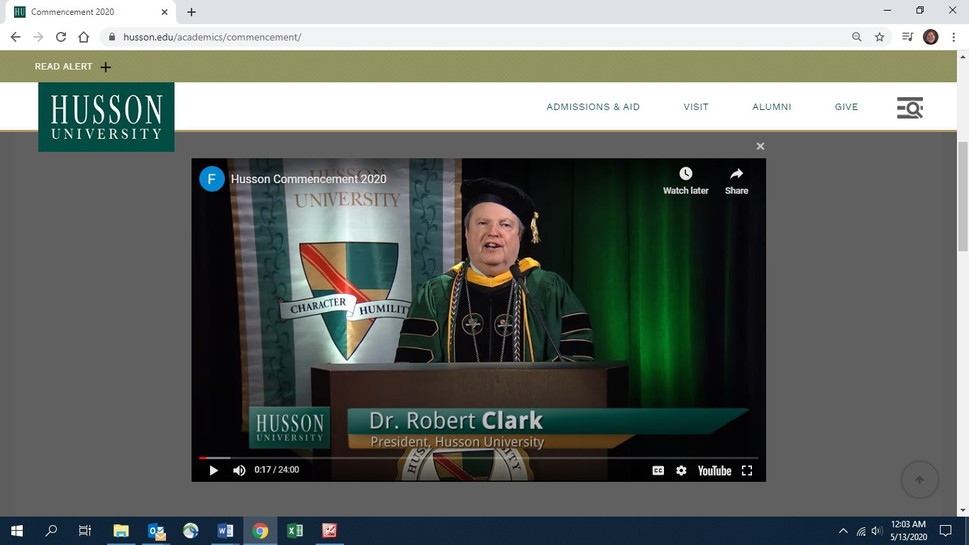 Husson University Commencement Video to Recognize Largest Graduating