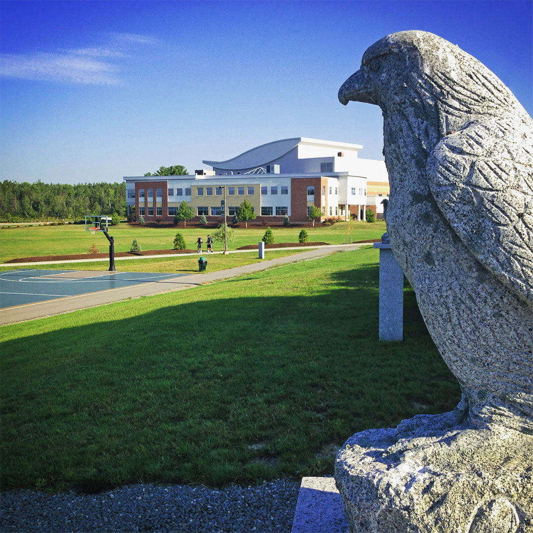 The Eagle statue on the campus of Husson University