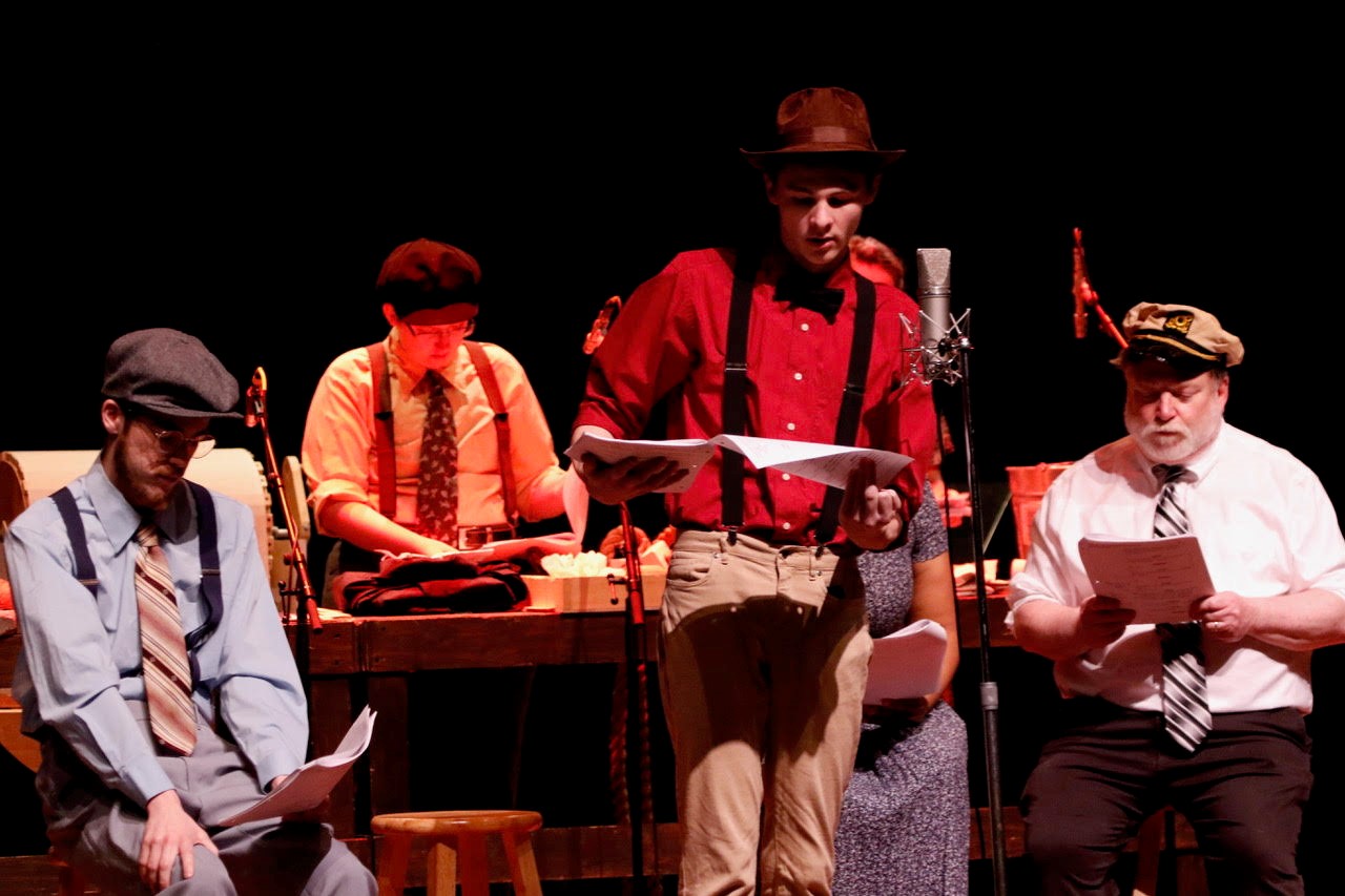 Students ad staff perform in a 2019 Edgar Allan Poe presentation