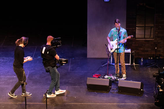 A student uses a Stadi Cam during the Overdrive event