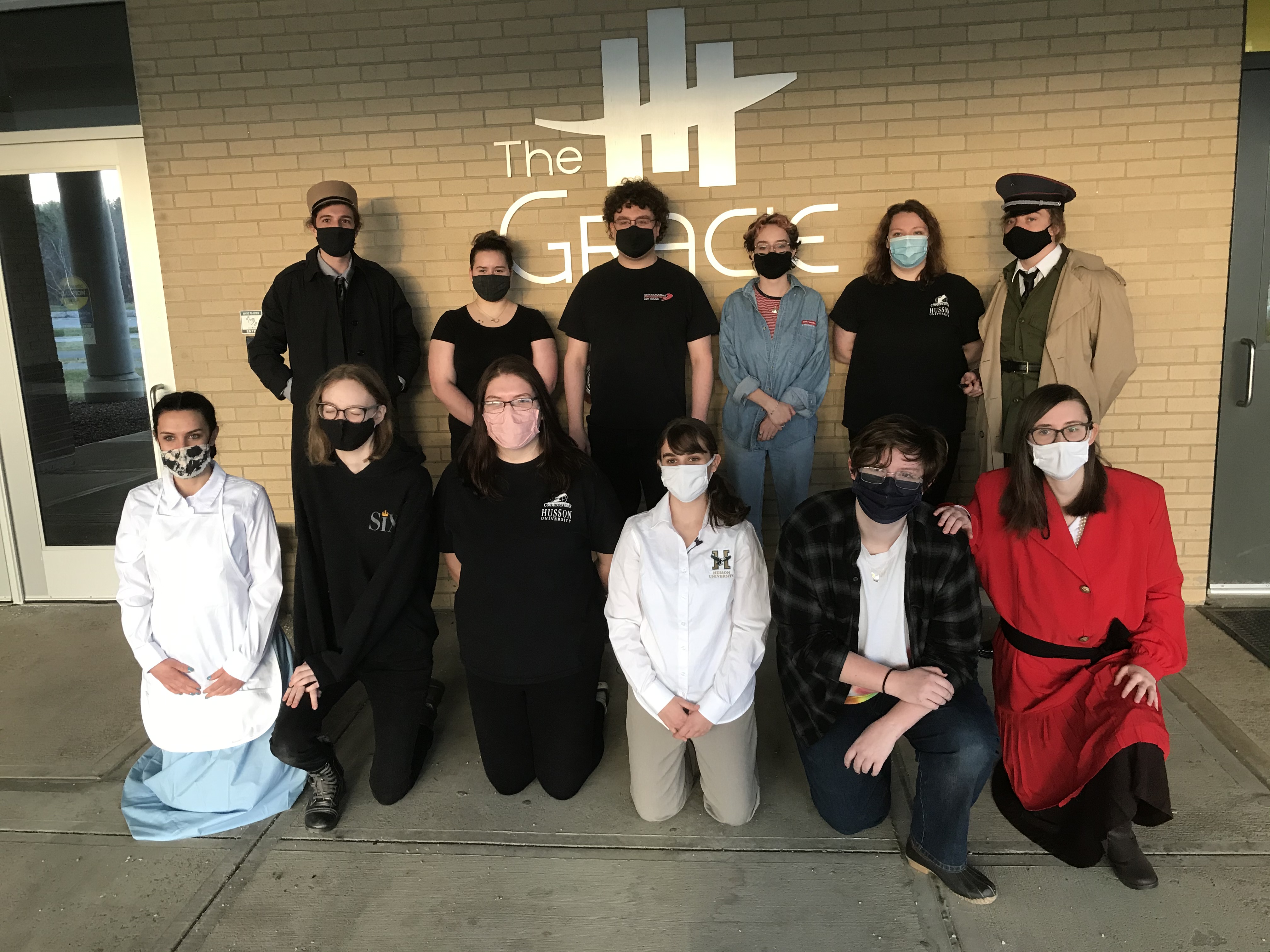 The cast outside of The Gracie Theater