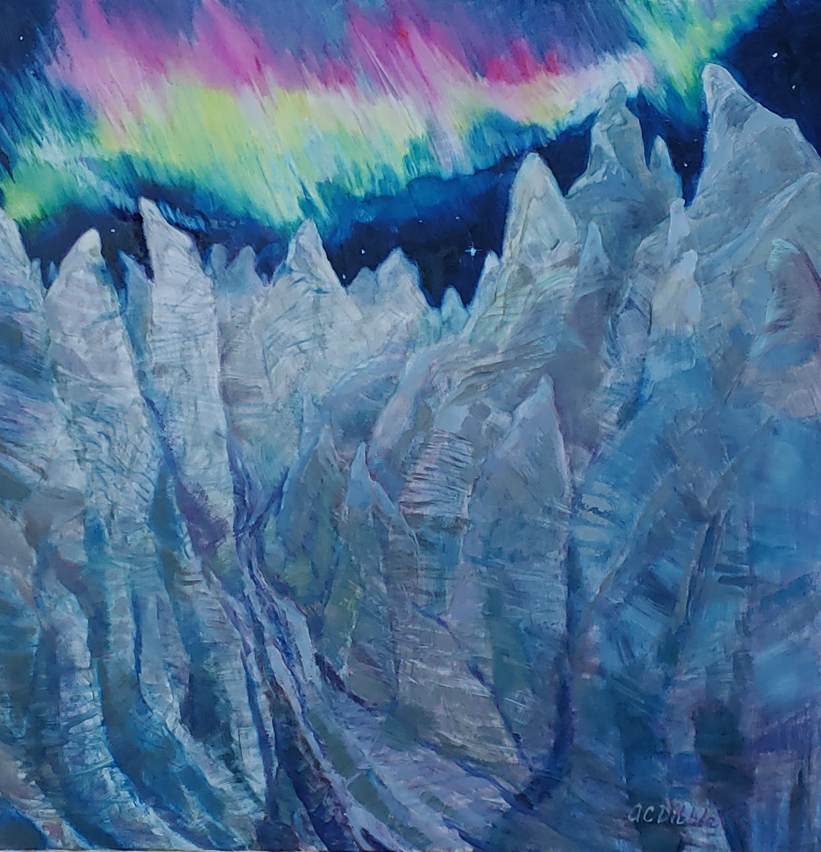 Aurora-Borealis-above-the-Crevasse,-24in-x-24in,-oil-on-canvas,-2021-by-Alison-C.-Dibble.jpg