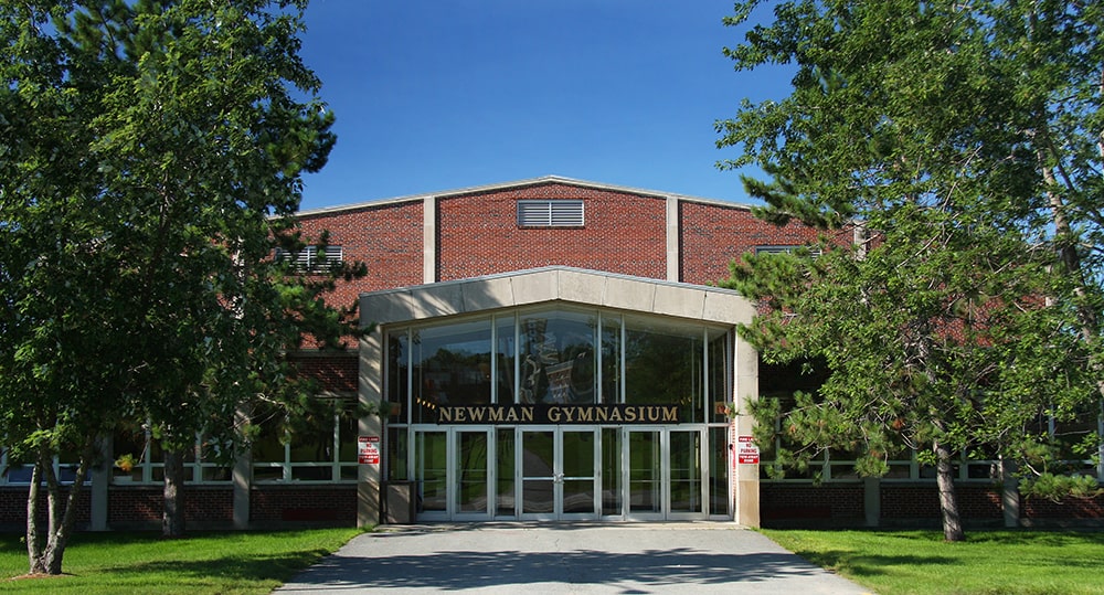 Exterior of Newman Gymnasium entrance