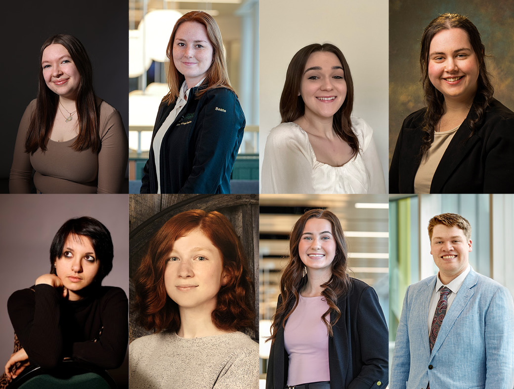 A grid of 8 photos is shown. Each one is a smiling headshot.