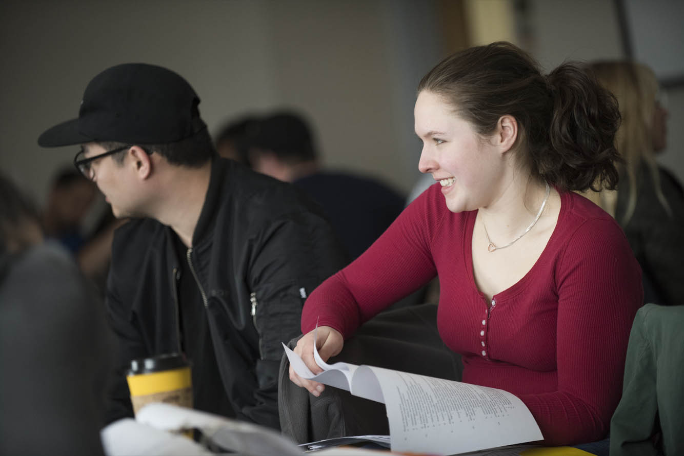 Students attend class in the School of Pharmacy