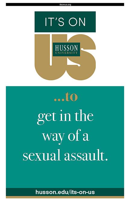 Poster: It's On Us to get in the way of a sexual assault.