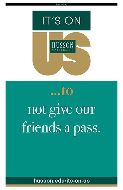 Poster: It's On Us to not give our friends a pass.