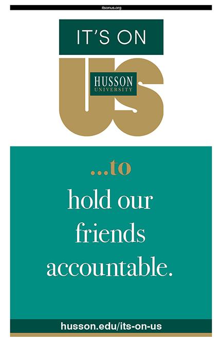 Poster: It's On Us to hold our friends accountable.