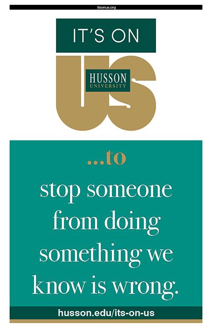Poster: It's On Us to stop someone from doing something we know is wrong.