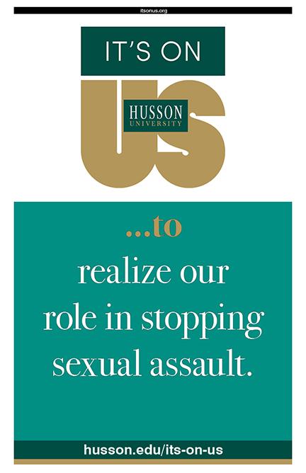 Poster: It's On Us to realize our role in stopping sexual assault.
