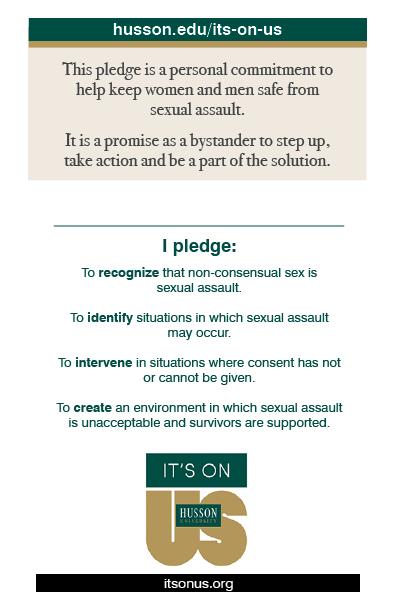 This is a picture of a pledge card to join 