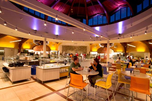 The interior of the newly renovated Dickerman Dining Center