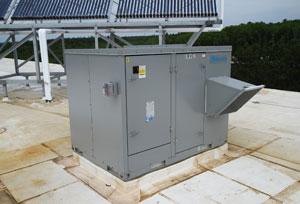 Energy recovery unit on roof