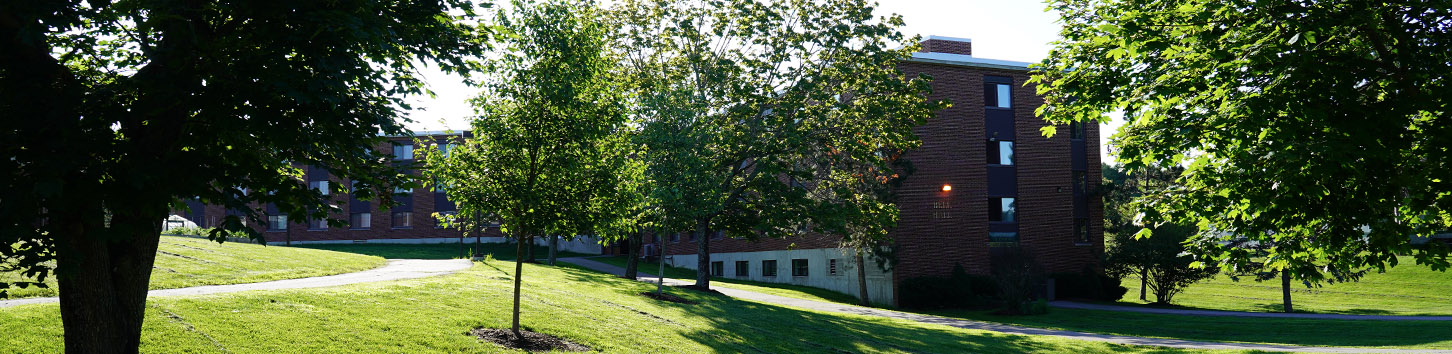 The townhouses on teh campus of Husson University