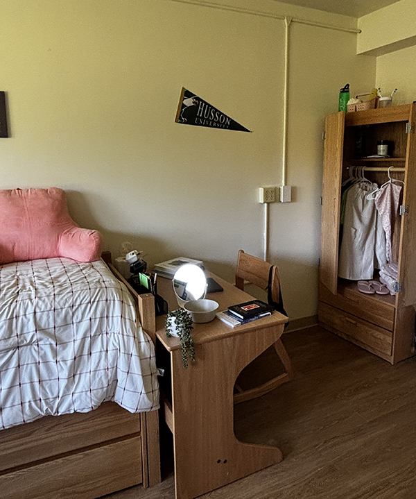 Traditional Residence Hall with desk and bureau